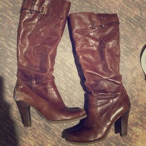 Beautiful tall brown leather boots